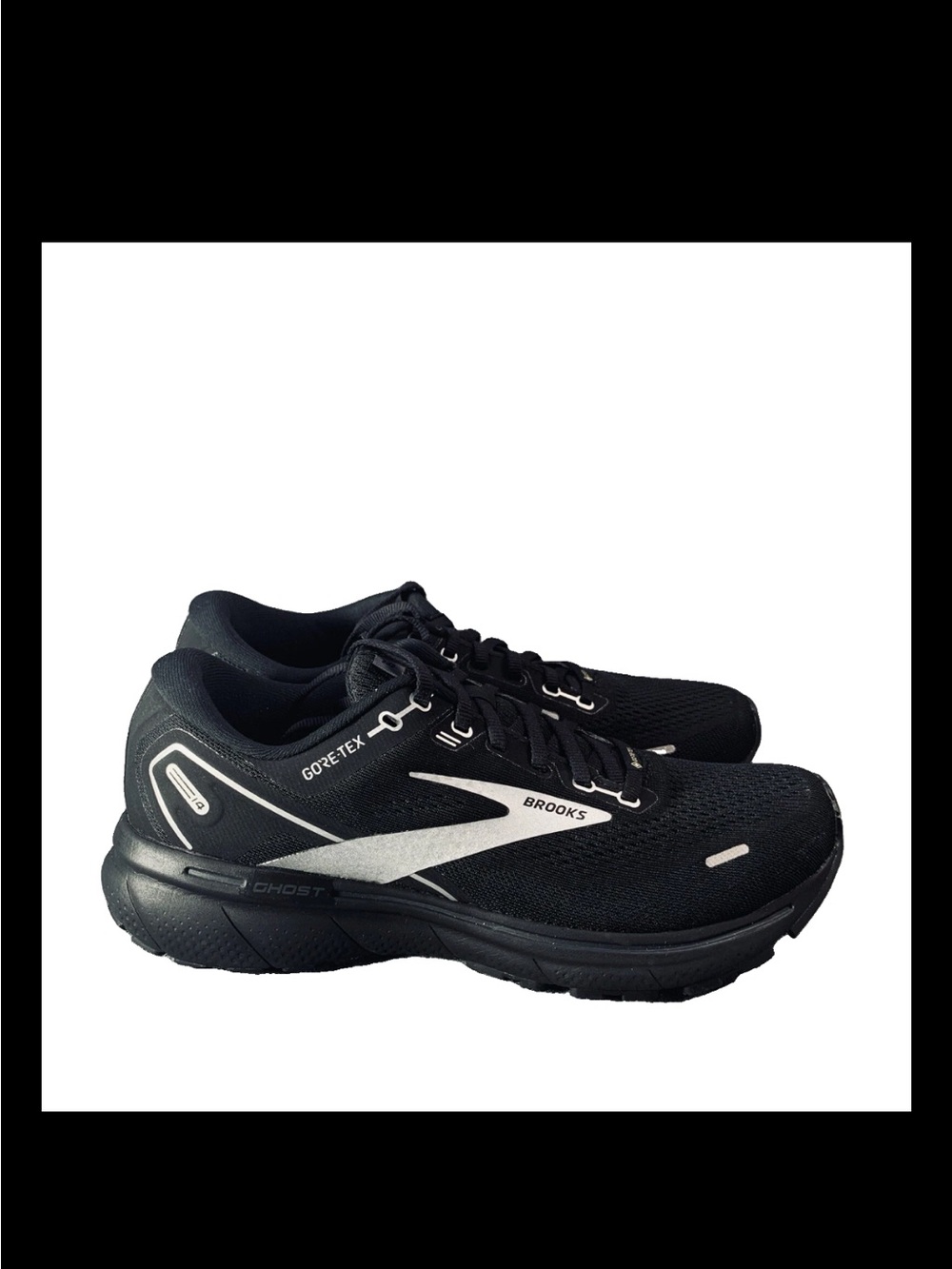 Brooks Ghost 14 GTX Black Grey Men Goretex Road Running Shoes 1103681D-020 Sz 9